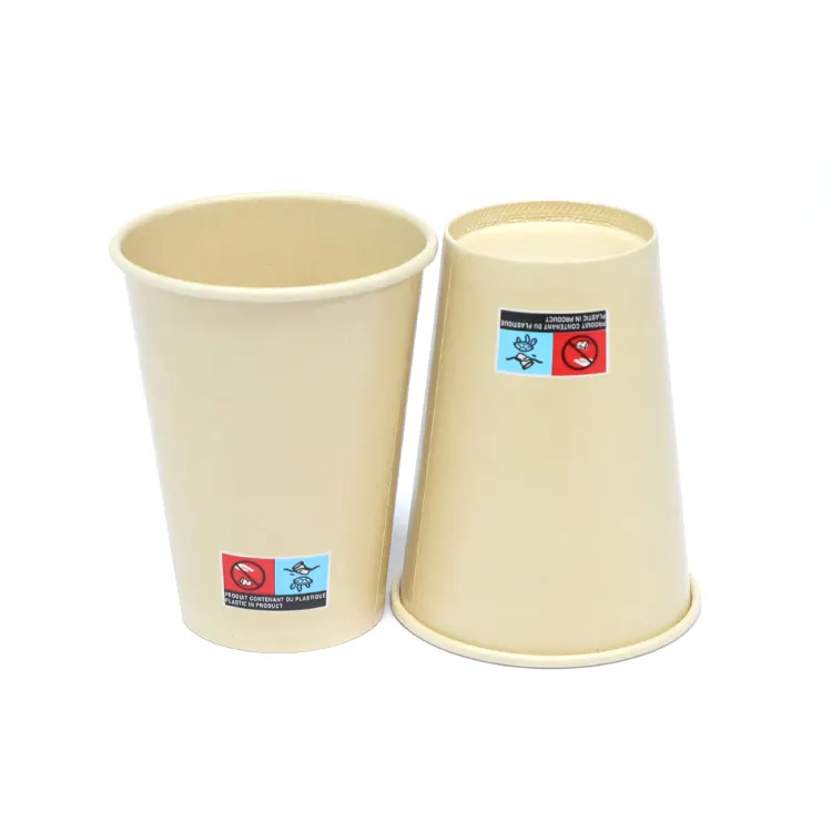 Custom logo hot coffee bamboo paper cup aqueous for sale