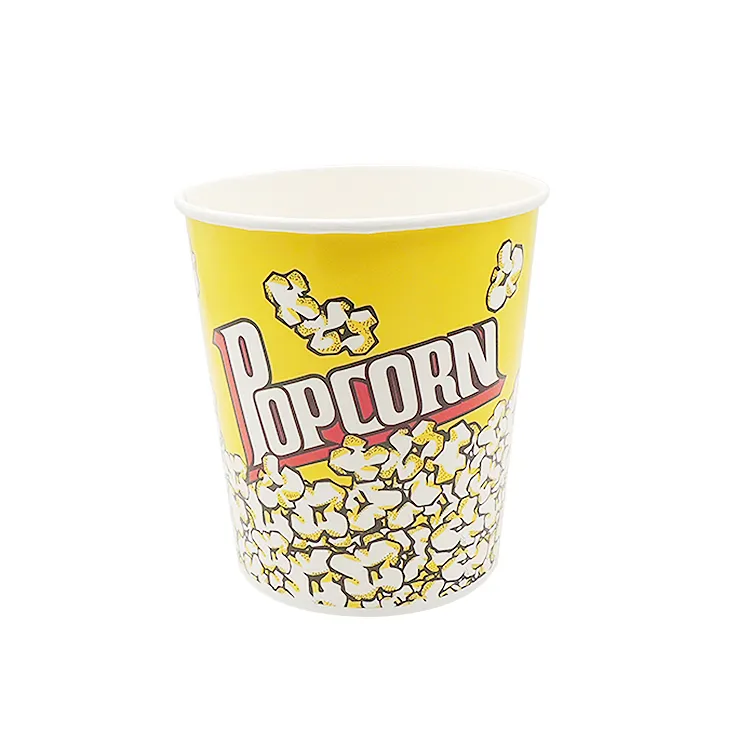 Personalizzatobicchiere di carta per popcorn monouso stampato in vendita