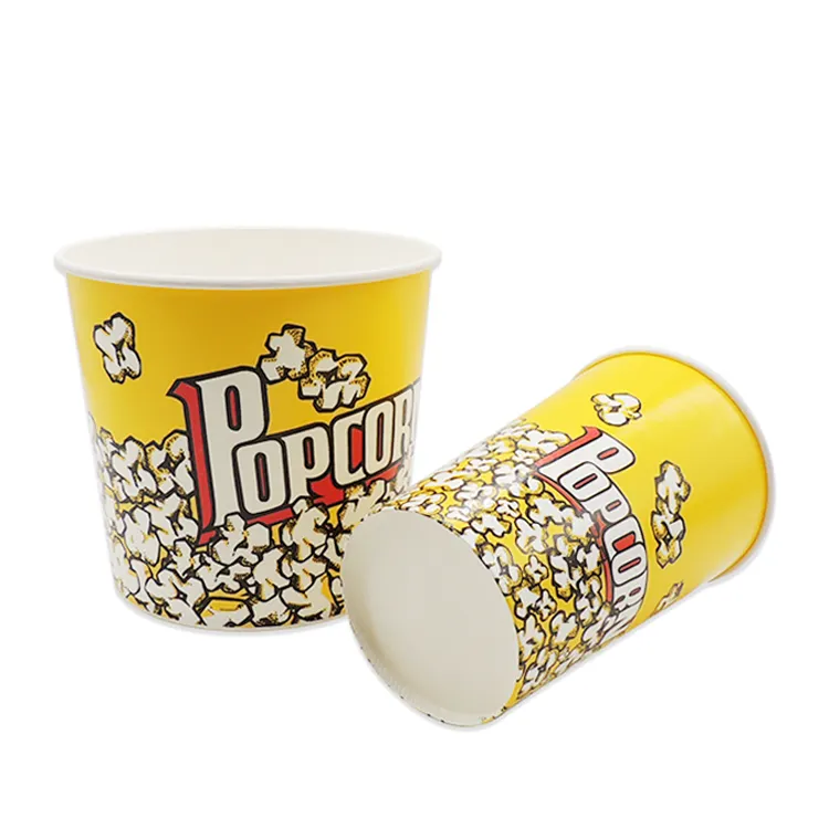 Hot Sale Custom Print Disposable Food Packaging Take Away Fried Chicken Popcorn Paper Bucket