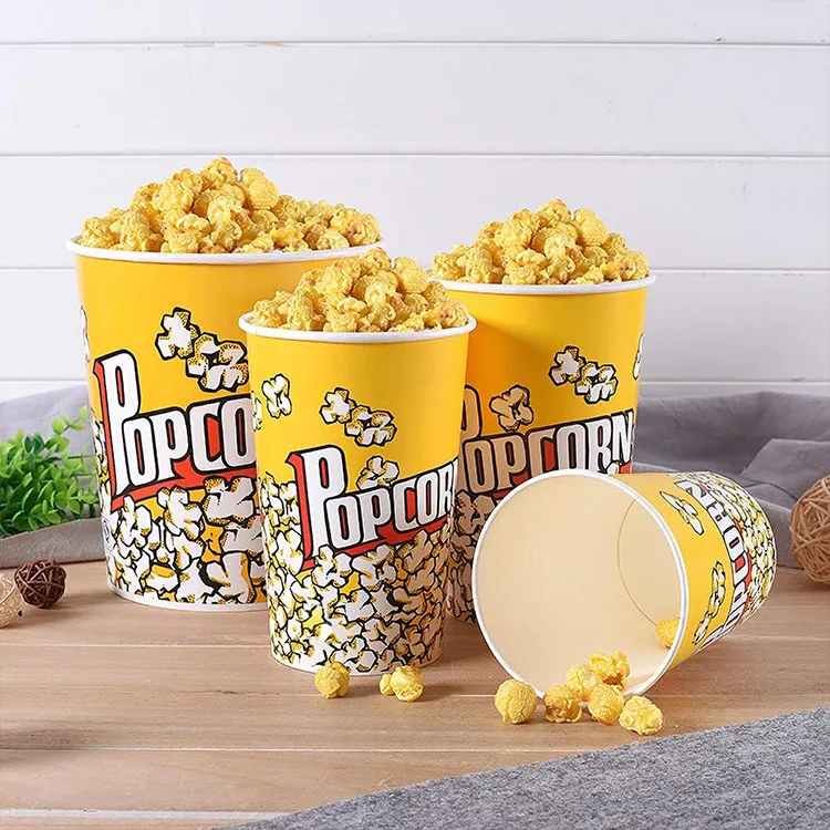 Hot Sale Custom Print Disposable Food Packaging Take Away Fried Chicken Popcorn Paper Bucket