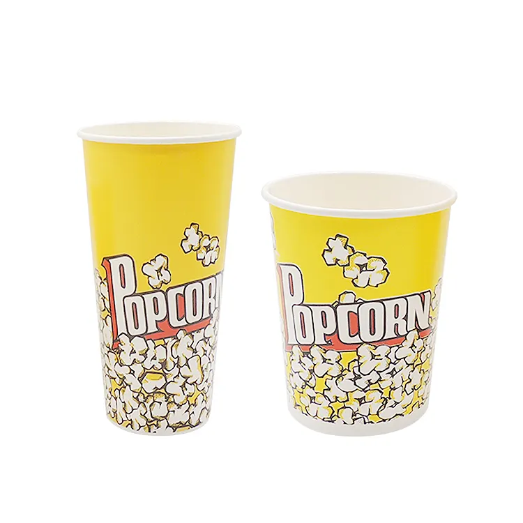 Personalizzatobicchiere di carta per popcorn monouso stampato in vendita