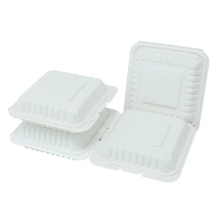 100% Compostable Cornstarch Food Container Lunch Box