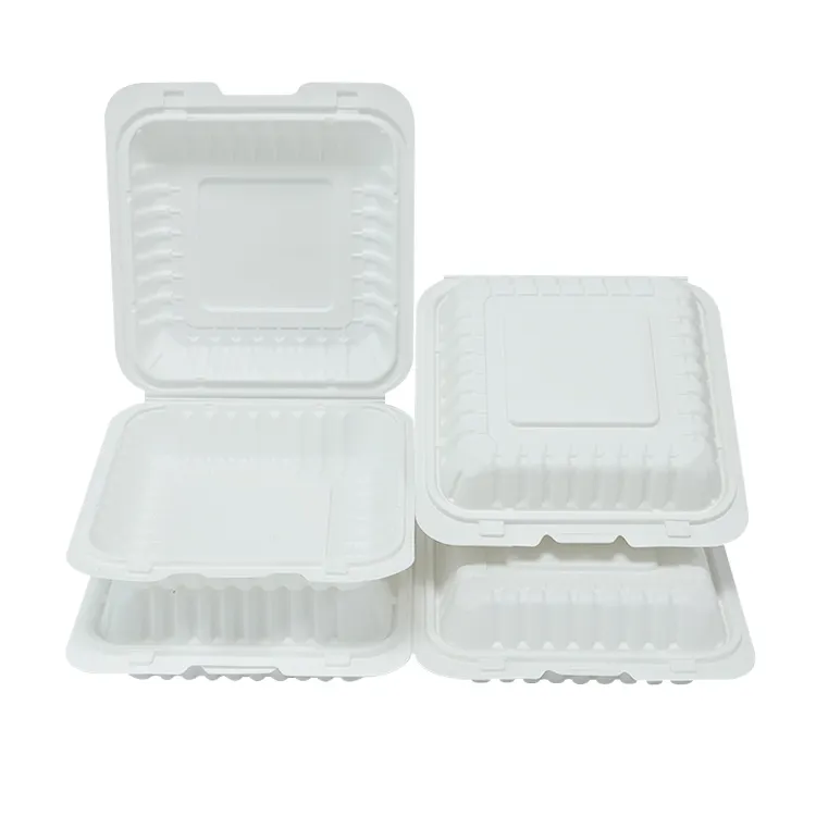 100% Compostable Cornstarch Food Container Lunch Box