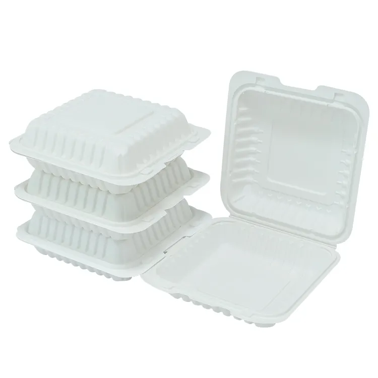 100% Compostable Cornstarch Food Container Lunch Box