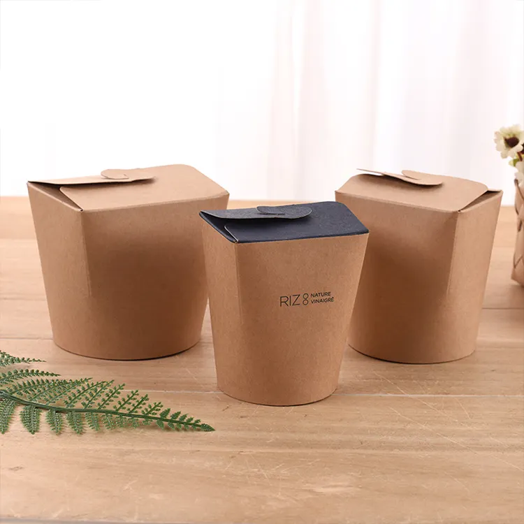 Customizable Takeaway Box for Noodle Disposable Kraft Paper Noodle Box