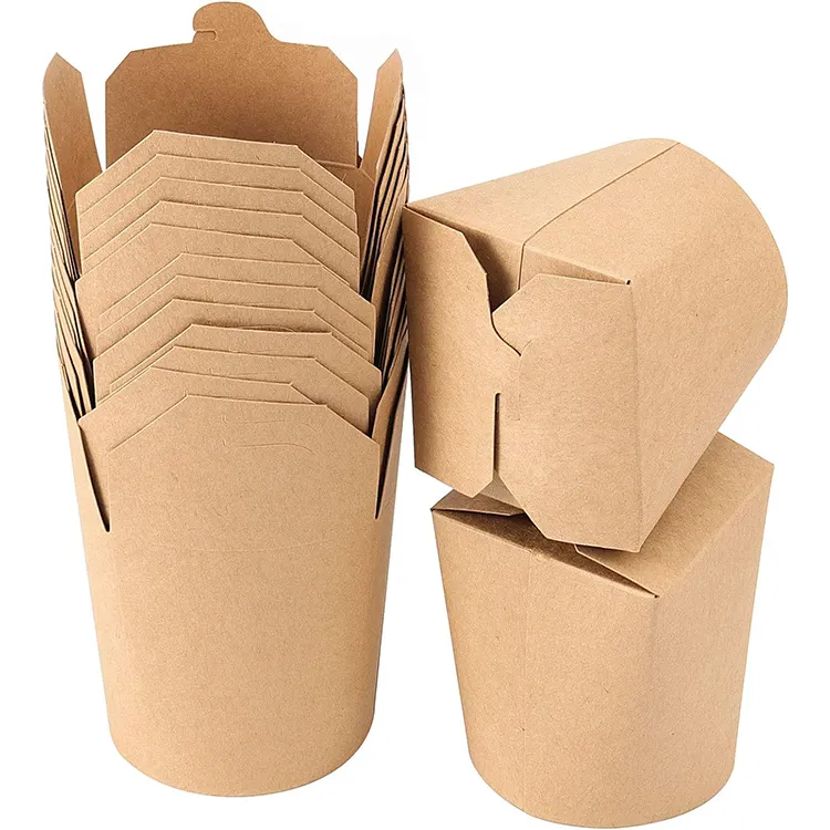 Customizable Takeaway Box for Noodle Disposable Kraft Paper Noodle Box