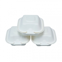 Sugarcane Clamshell Lunch Box Wholesale