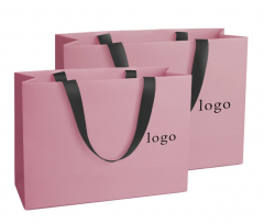 Custom luxury gift bags with ribbon brand shopping bag