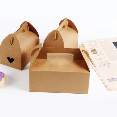 กล่องเค้กแบบพกพาสั่งทำพิเศษ กล่องเค้กกระดาษคราฟท์