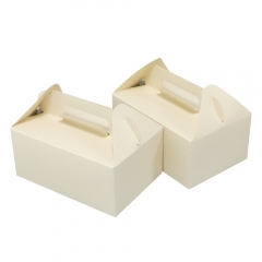 5.5inch White Paper Portable Cupcakes Boxes with window