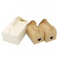 5.5inch White Paper Portable Cupcakes Boxes with window