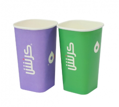 Disposable 16oz coffee cups with logo
