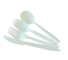 8inch/170mm Biodegradable Cornstarch Fork Cutlery