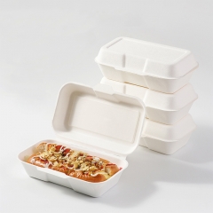 9 Inch Hot Dog Containers 100% Compostable
