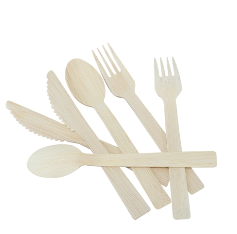 5.5Inch Disposable Bamboo Forks Set 100% Bamboo