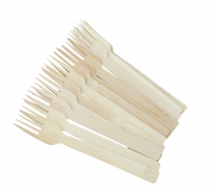 5.5Inch Disposable Bamboo Forks Set 100% Bamboo