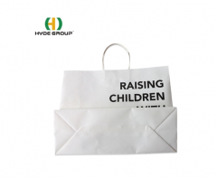 Customized White Paper Bags With Handles Wholesale,Factory Price