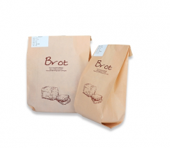 Paper Bread Loaf Bags Custom Flat Bottom Kraft Bread Bag
