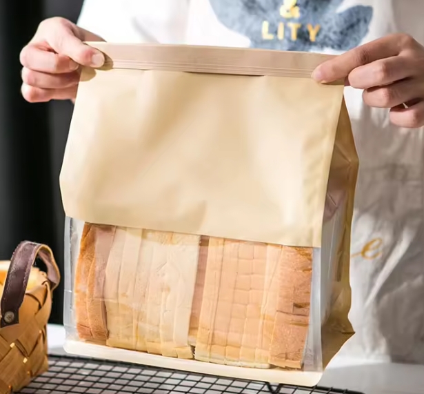 Maßgeschneiderte Brotbeutel aus Papier für rundes Brot