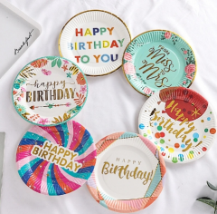 6 Inch Paper Plates Custom Disposable Plate plates For Birthday Christmas 