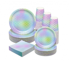 Small Paper Plate 4 inch Custom Paper Plate Disposable Tableware Set