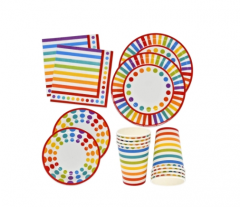 Small Paper Plate 4 inch Custom Paper Plate Disposable Tableware Set