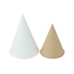4 OZ Paper Cone Cup Custom Rolled Rim Paper Cone Cups 