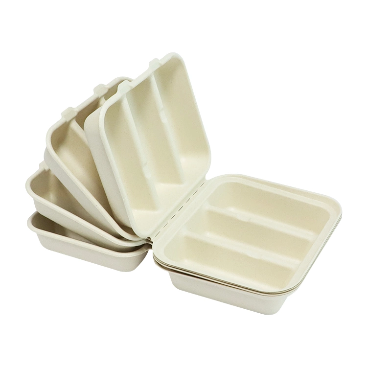 361*213*57.2mm Wholesale Disposable Taco Trays Sugarcane Bagasse Taco Box 