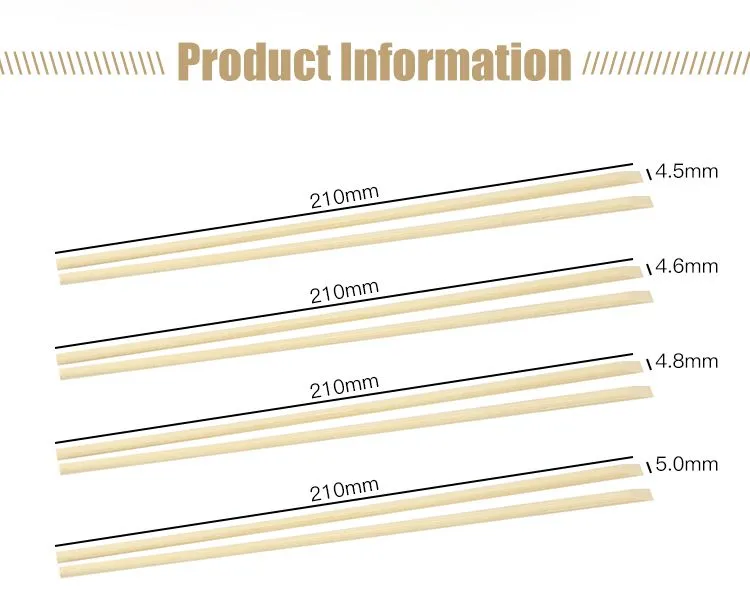 Customized Printed Wholesale Diposable Bamboo Chopsticks Chinese Chopsticks Factory Direct 
