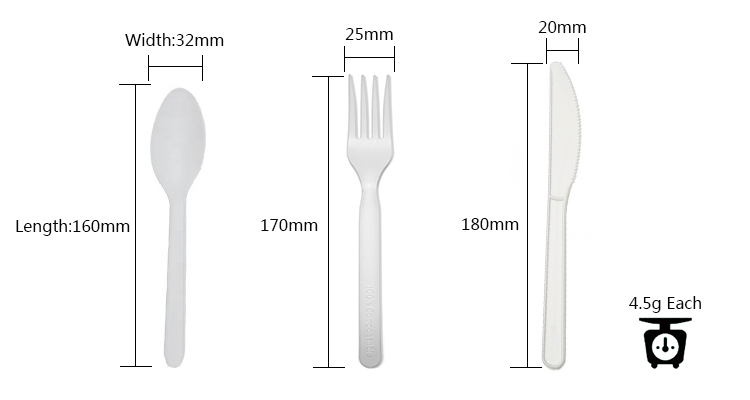 7 Inch CPLA Cutlery Wholesale