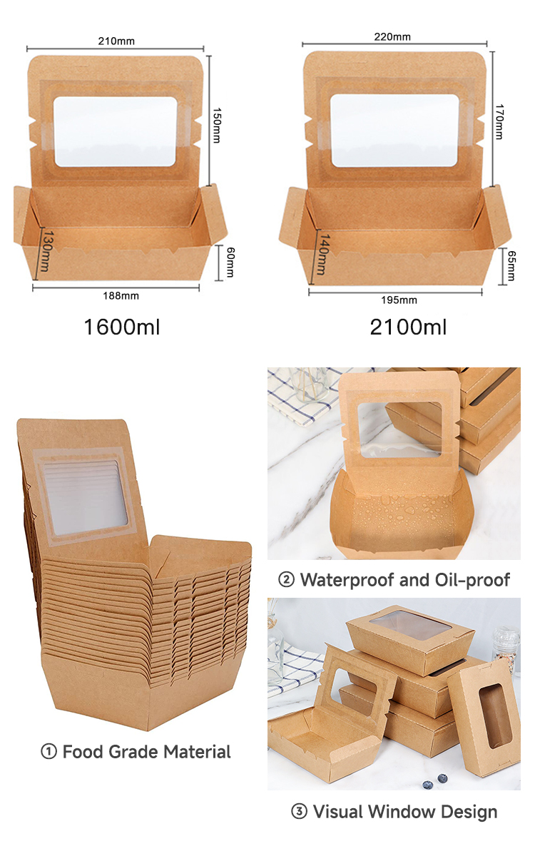 custom kraft food packaing box