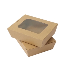Custom Semi Transparent Kraft Paper Packaging Box With WIndow