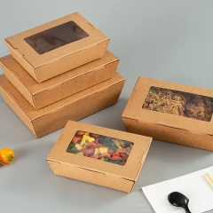 Custom Semi Transparent Kraft Paper Packaging Box With WIndow