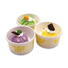 32OZ Disposable Ice Cream Paper Cups with Dome Lids