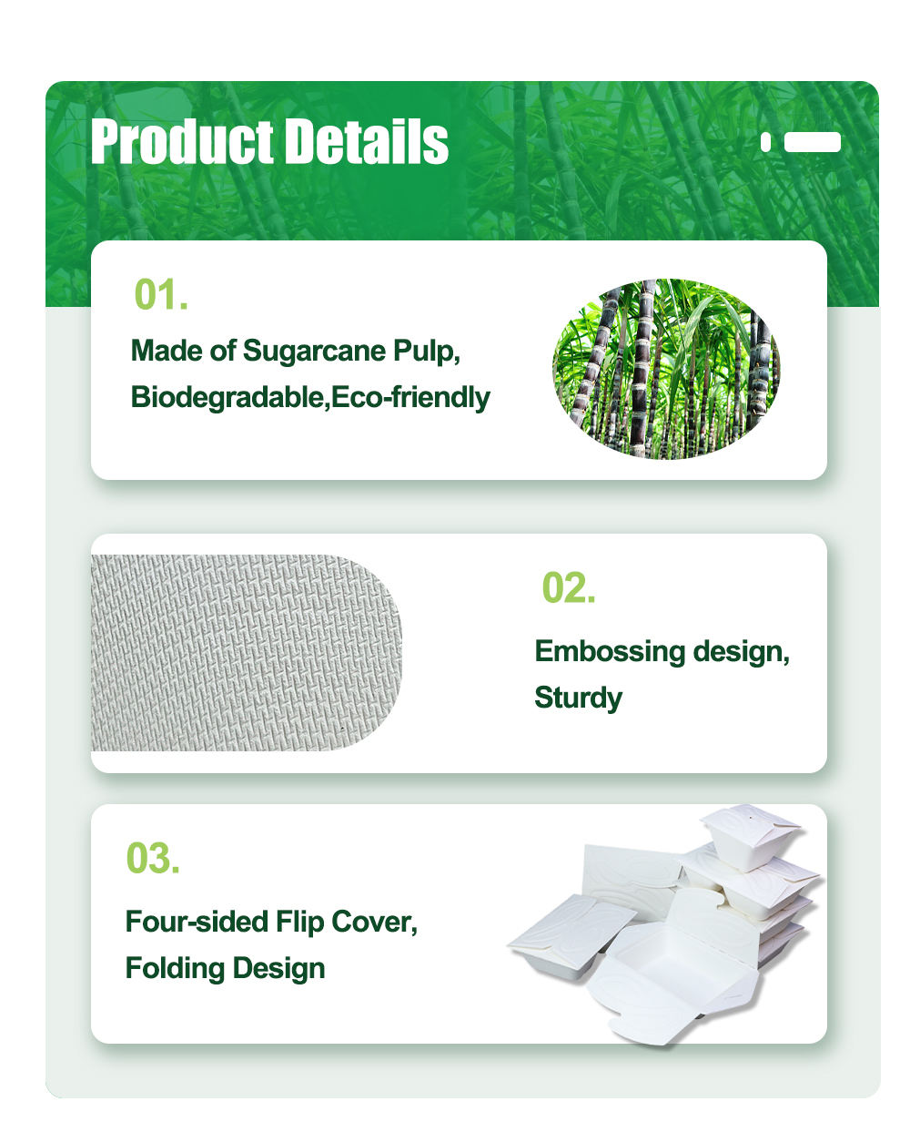 Sugarcane Bagasse Meal Box Wholesale