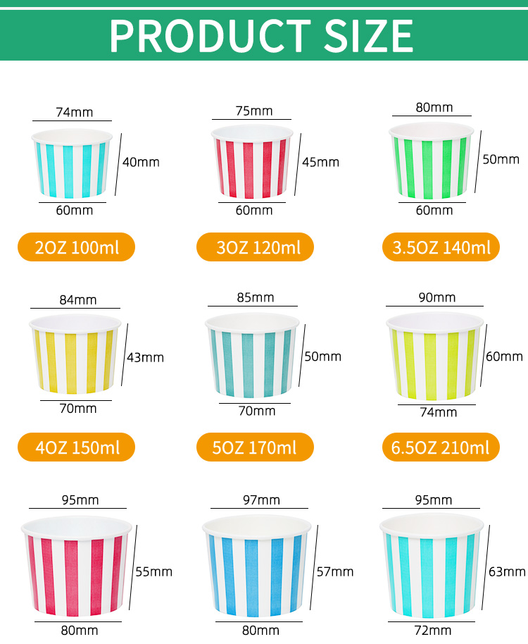 8OZ  Ice Cream Paper Cups