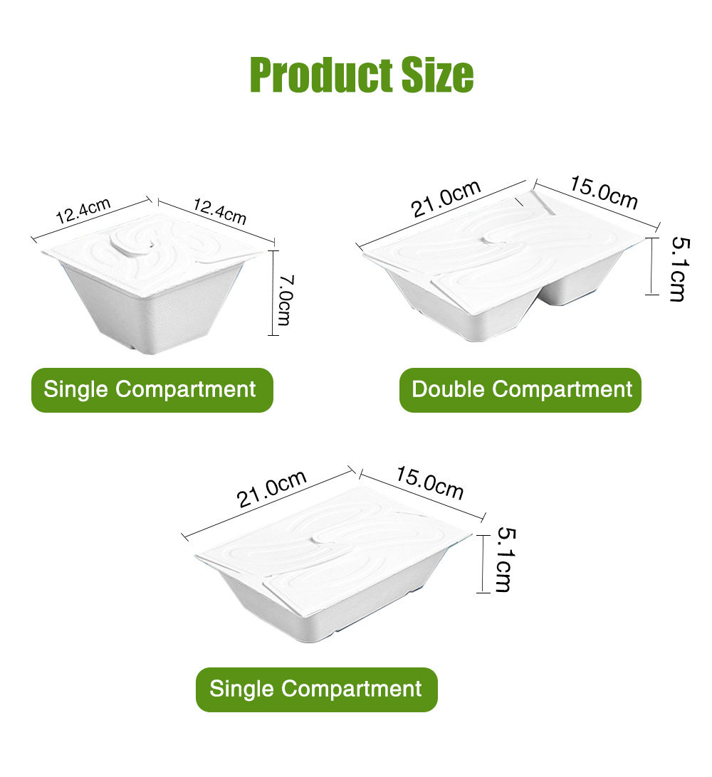 Custom Sugarcane Bagasse Meal Box