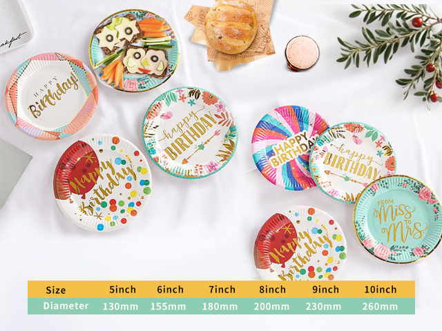 Custom Color Food Paper Plates Disposable Party Paper Plates