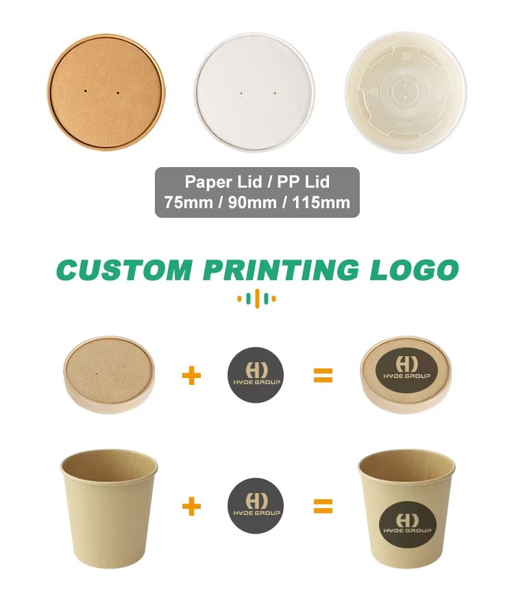Custom Paper Soup Bowl with Lid