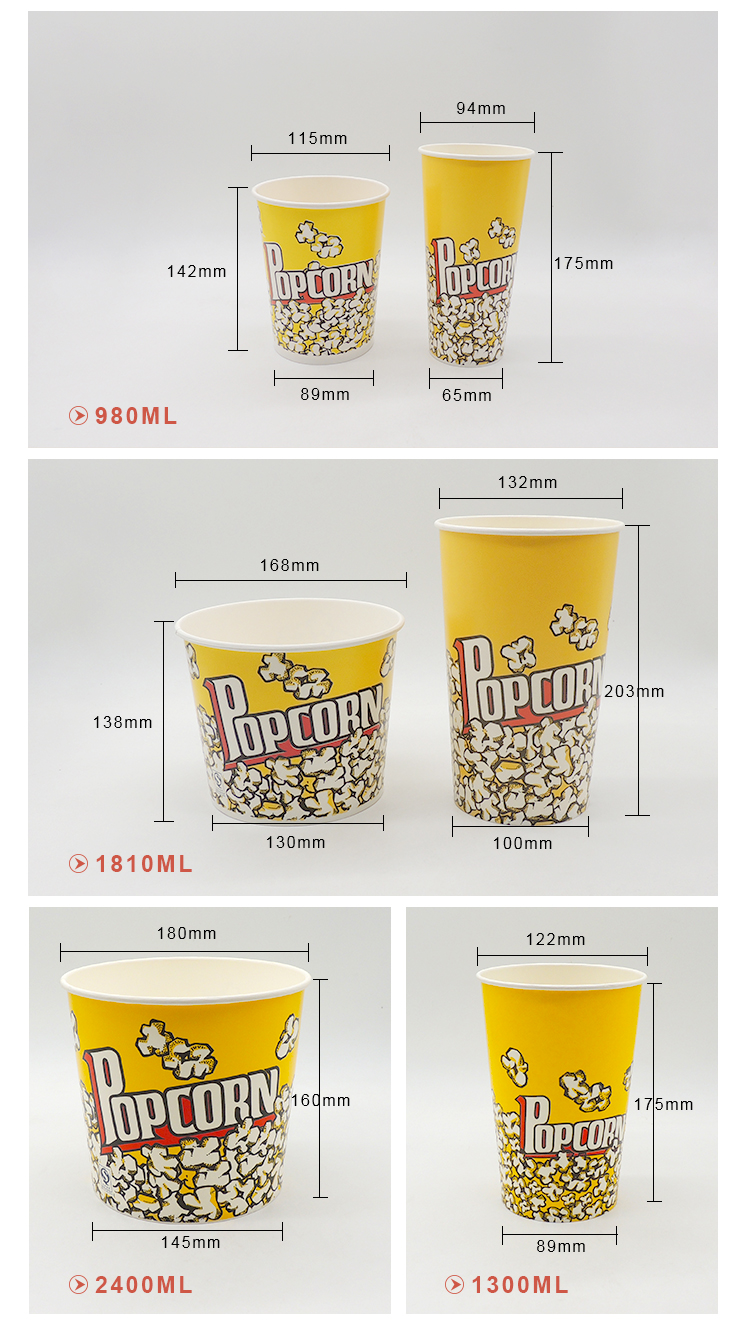 Paper Popcorn Bucket Wholesale
