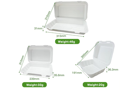 bagasse fish and chips boxes size