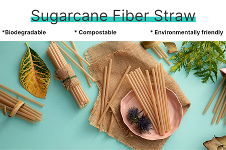 New Disposable Straws: PLA Free Sugarcane Straws