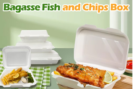 Biodegradable Takeout Boxes: Custom Bagasse Fish and Chips Boxes