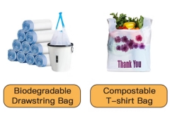 Compostable T-Shirt PLA Bags