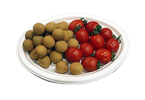 12 Assiette Ovale Canne à Sucre