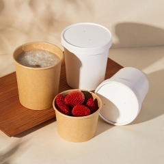 24oz Disposable Soup Container With Lid