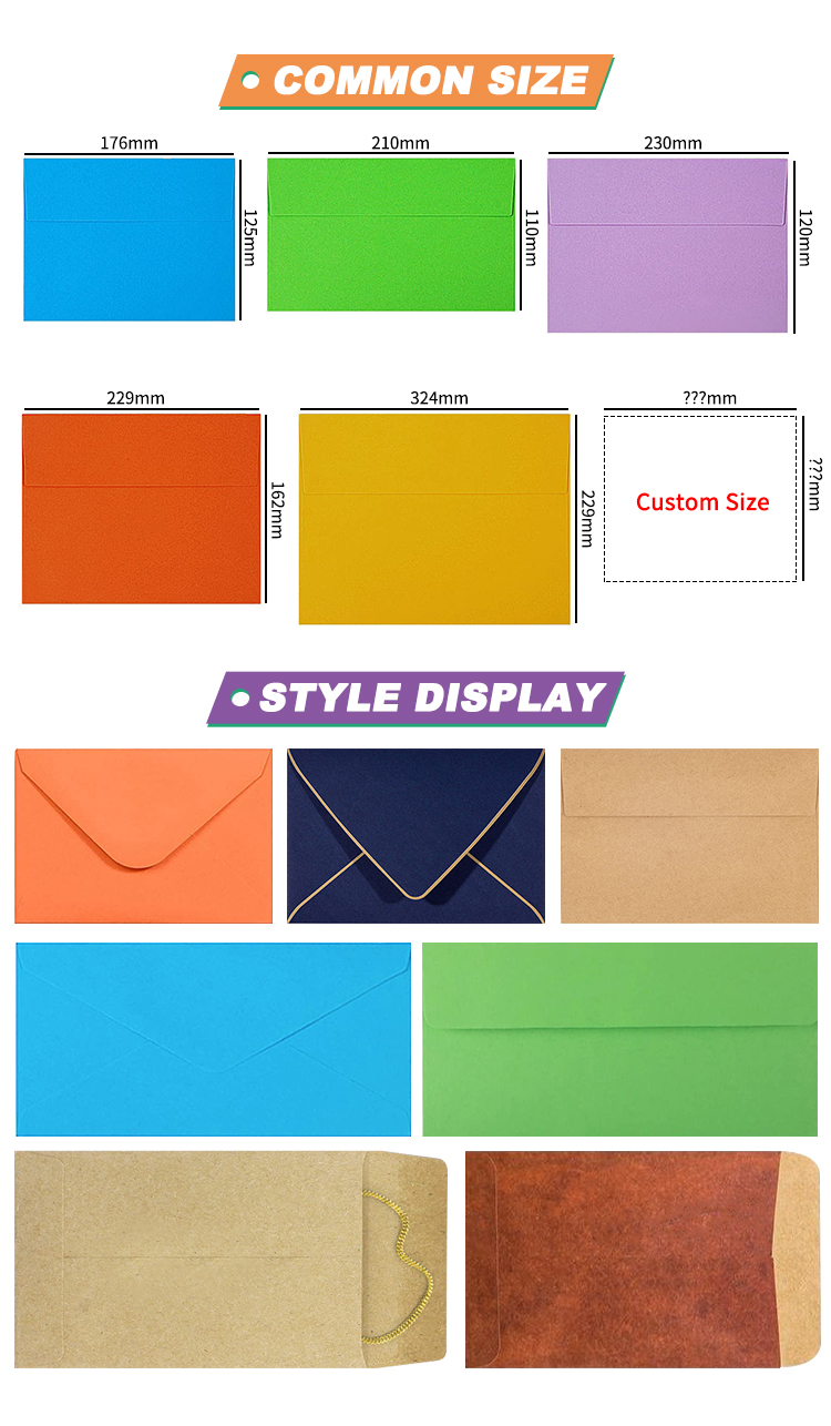 125*175mm Triangular Diamond-Shaped Paper Envelope with Folding Cardboard