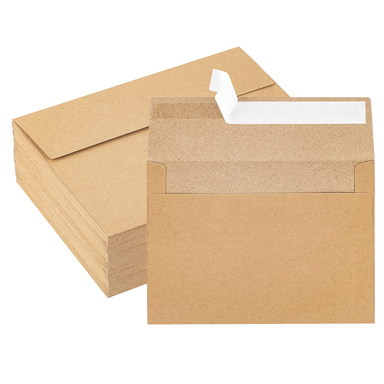 221*92mm Brown Craft Paper Envelopes
