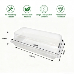 Rectangular Kraft Dessert Boxes with PET Lid Bulk
