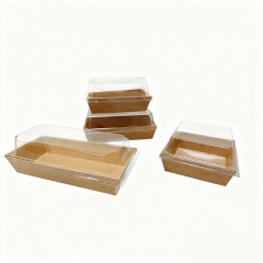 102*102*650mm Paper Dessert Box with Clear Lid